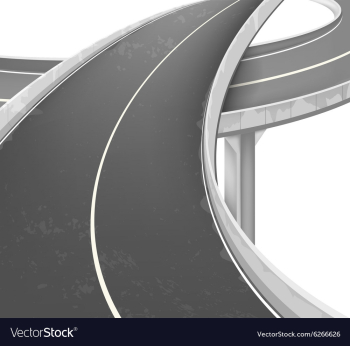 Elevated road vector image Elevated road vector image
