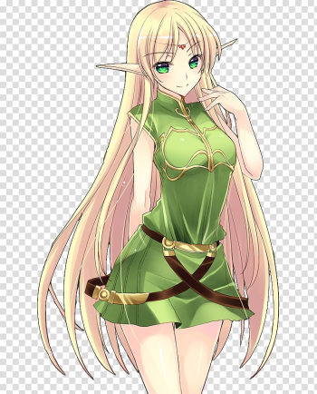 Elf girl anime character illustration, Anime Deedlit Record of Lodoss War Elf Mangaka, fantasy girl transparent background PNG clipart