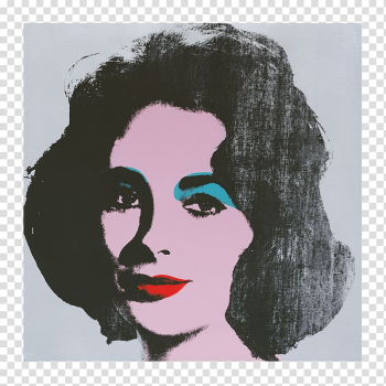 Elizabeth Taylor The Andy Warhol Museum Campbell's Soup Cans Art Painting, square frame transparent background PNG clipart