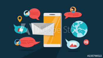 Email message in smartphone Email message in smartphone