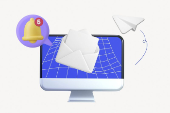 Email notification on computer, 3D | Free Photo - rawpixel Email notification on computer, 3D | Free Photo - rawpixel