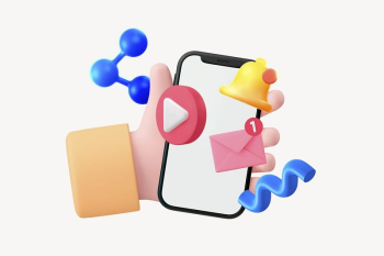 Email notification on smartphone, 3D | Free Photo - rawpixel Email notification on smartphone, 3D | Free Photo - rawpixel