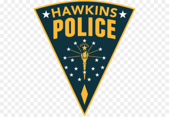 Embroidered patch T-shirt Hawkins Police officer - stranger Embroidered patch T-shirt Hawkins Police officer - stranger