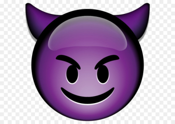 Emoji Devil Emoticon Purple Innovation Smile - Emoji 