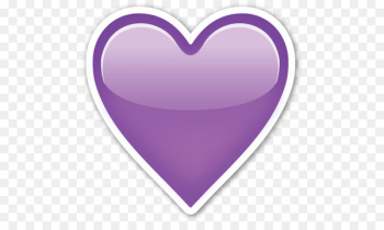 Emoji Heart Sticker Symbol - purple heart 