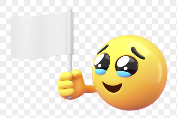 Emoji holding flag png mockup, | Free PNG Mockup - rawpixel