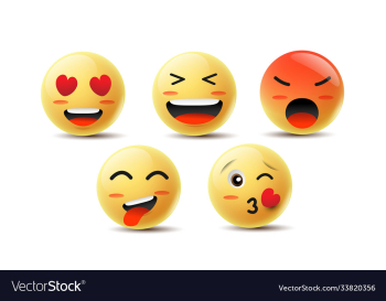 emoji icon design with smile angry happy