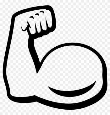 Emoji Muscle Biceps Arm - Muscle Emoji Black And White Emoji Muscle Biceps Arm - Muscle Emoji Black And White