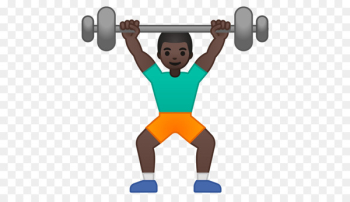 Emoji Olympic weightlifting Weight training Emoticon - fitness ads 