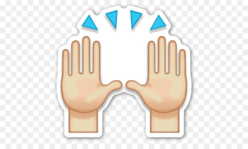 Emoji Oxford English Dictionary Sticker Praise Hand - double celebration 