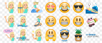 Emoji Surfing Fiji Women's Pro 2016 Sticker Damon system - emoji emoticons 