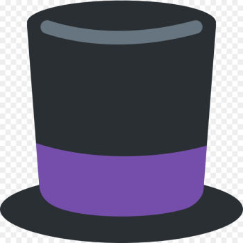 Emoji, Top Hat, Hat, Purple, Violet PNG