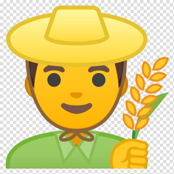 Emojipedia Farmer Emoticon Man, Emoji transparent background PNG clipart