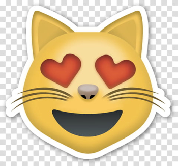 Emojis, heart eyed cat emoticon transparent background PNG clipart Emojis, heart eyed cat emoticon transparent background PNG clipart