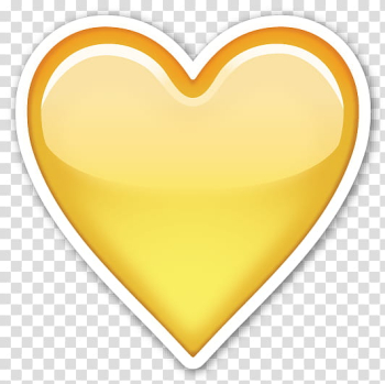 Emojis, heart-shaped yellow sticker transparent background PNG clipart Emojis, heart-shaped yellow sticker transparent background PNG clipart
