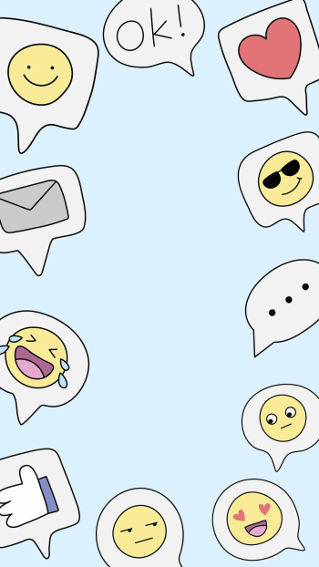 Emoticon frame Instagram story wallpaper, | Free Photo - rawpixel Emoticon frame Instagram story wallpaper, | Free Photo - rawpixel
