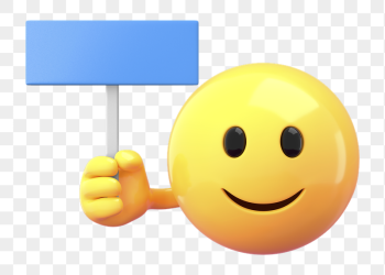 Emoticon holding png sign mockup, | Free PNG Mockup - rawpixel