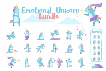 Emotional Unicorn Set Emotional Unicorn Set