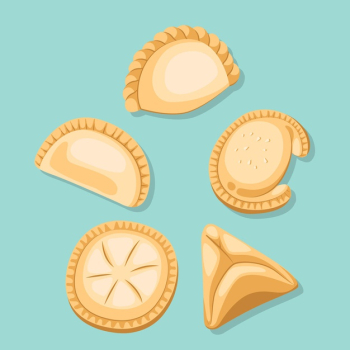 Empanada collection concept Free Vector Empanada collection concept Free Vector