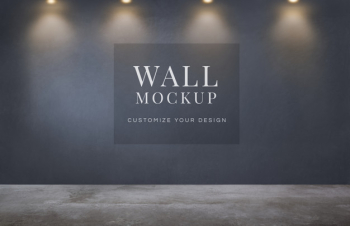 Empty room with a dark gray wall mockup Free Psd Empty room with a dark gray wall mockup Free Psd
