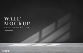 Empty room with a dark gray wall mockup | Free stock psd mockup - 545382