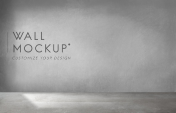 Empty room with a gray wall mockup Free Psd Empty room with a gray wall mockup Free Psd