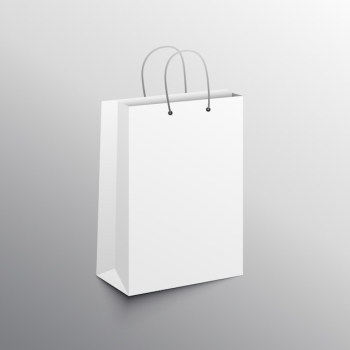 Empty shopping bag mockup Empty shopping bag mockup