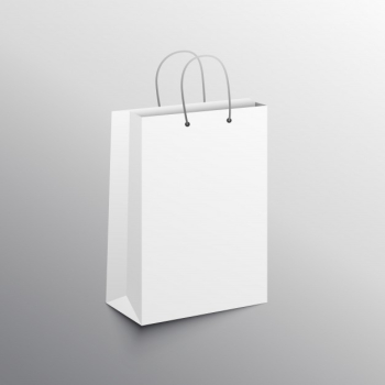 Empty shopping bag mockup Free Vector