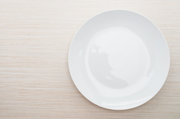 Empty white plate Empty white plate