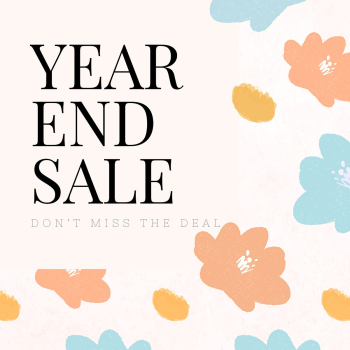 End year sale promotion psd floral background End year sale promotion psd floral background