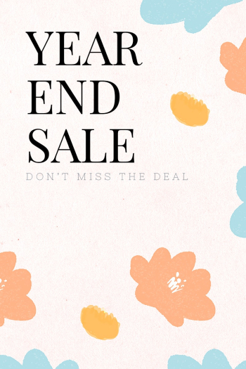End year sale promotion psd floral background End year sale promotion psd floral background