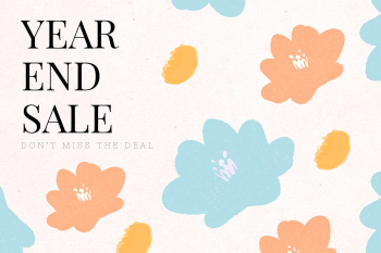 End year sale promotion psd floral background End year sale promotion psd floral background
