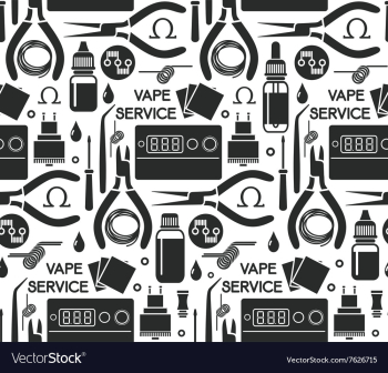 Endless background vape service vector image Endless background vape service vector image