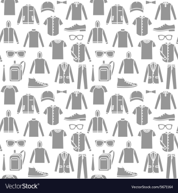 Endless clothes background vector image Endless clothes background vector image