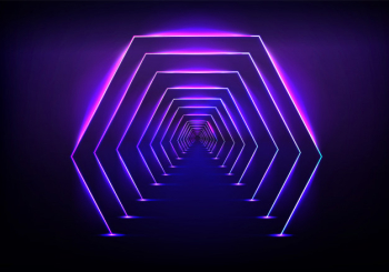 Endless tunnel optical illusion Free Vector