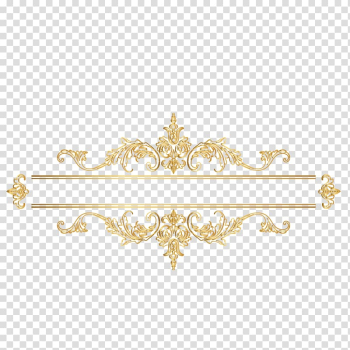 England Icon, Golden Classic British Border, yellow floral border transparent background PNG clipart