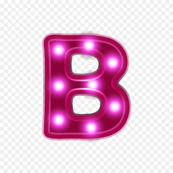 English alphabet Letter - Red neon alphabet B 