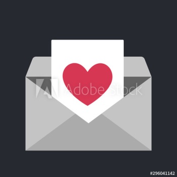 Envelope icon with heart symbol Envelope icon with heart symbol