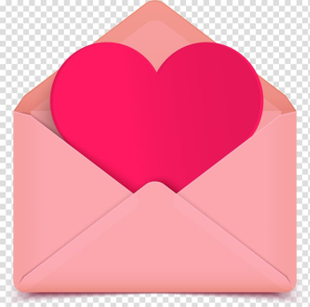 Envelope Love letter Love letter Heart, red heart transparent background PNG clipart
