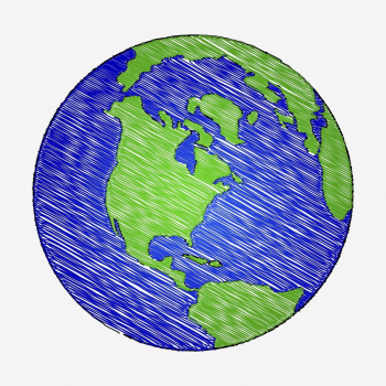 Environment globe hand drawn illustration. | Free Photo - rawpixel