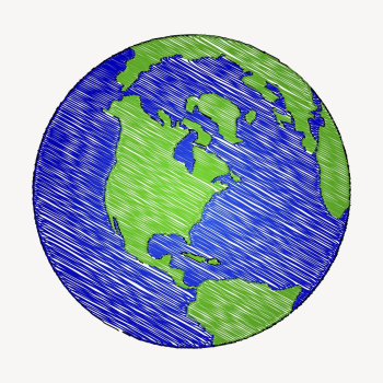 Environment globe hand drawn, illustration | Free Vector - rawpixel