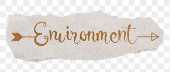 Environment png word, gold glittery | Free PNG - rawpixel