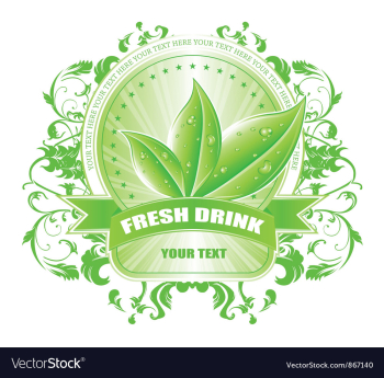 Environmental label vector image Environmental label vector image