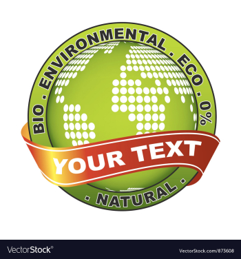 Environmental label vector image Environmental label vector image