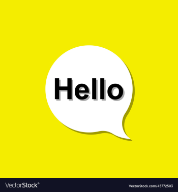 eps10 hi hello banner speech bubble eps10 hi hello banner speech bubble