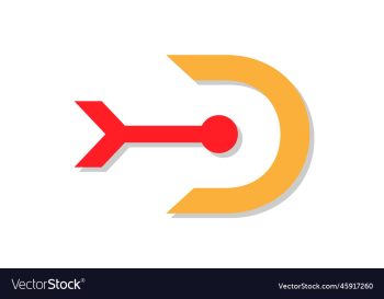 eps10 letter d logo with target logo eps10 letter d logo with target logo