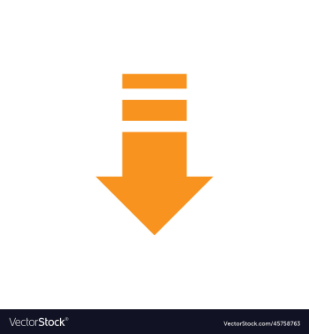 eps10 orange down arrow abstract art icon eps10 orange down arrow abstract art icon