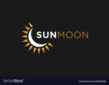 eps10 sun with moon logo design template