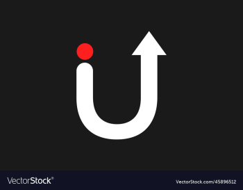 eps10 u letter logo with with arrow and red circle eps10 u letter logo with with arrow and red circle