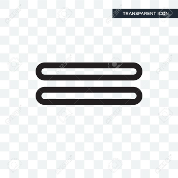 Equal Vector Icon Isolated On Transparent Background, Equal Logo ...